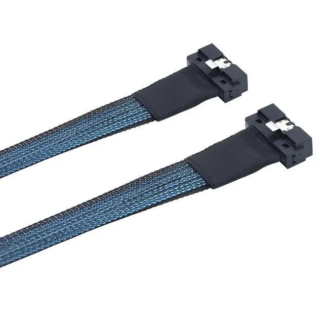 Alt view image 2 of 6 - PCIe SlimSAS LP Low Profile SFF-8654 8i 74P to LP 8X High Speed Internal Cable \u2013 24Gbps 85m 30AWG Server Data Harness (0.5M/19.68in)