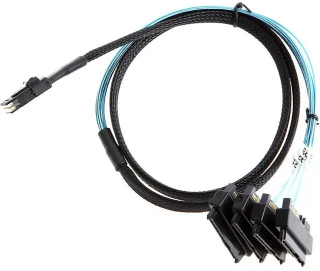 Alt view image 4 of 5 - Mini SAS 8087 to SAS SFF-8482 Internal Server Cable with SATA Power, 30AWG 12G High-Speed Copper Wire Harness (1m/39.37in)