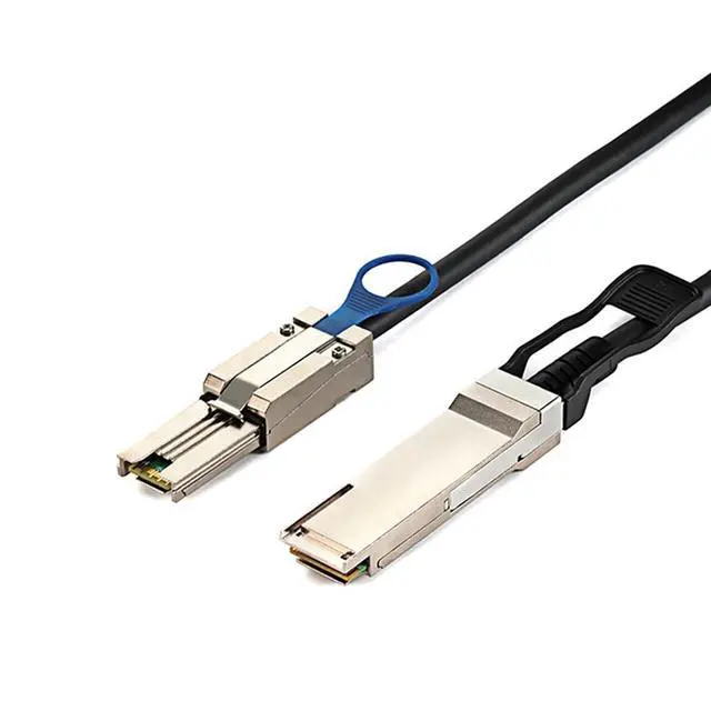 Alt view image 2 of 5 - QSFP 40G SFF-8436 to MiniSAS HD SFF-8088 Cable \u2013 28AWG High-Speed Server Cable, Compatible with NetApp DS4243 DS4246 (1M)