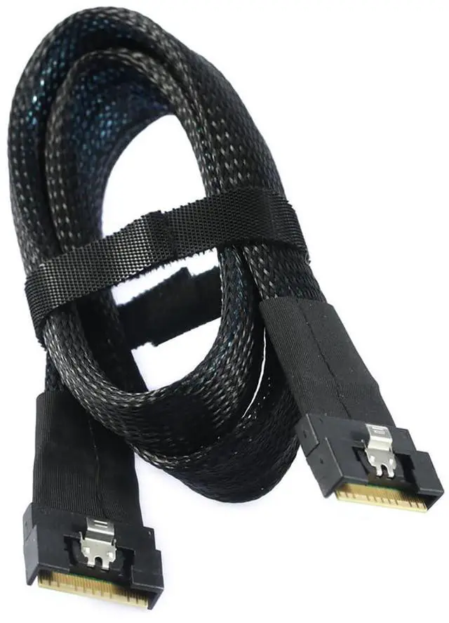 Alt view image 6 of 6 - SlimSAS SFF-8654 8i 8X 4.0 Cable \u2013 32AWG 24G High-Speed Server Interconnect with Anti-Misdirection Design (1M)