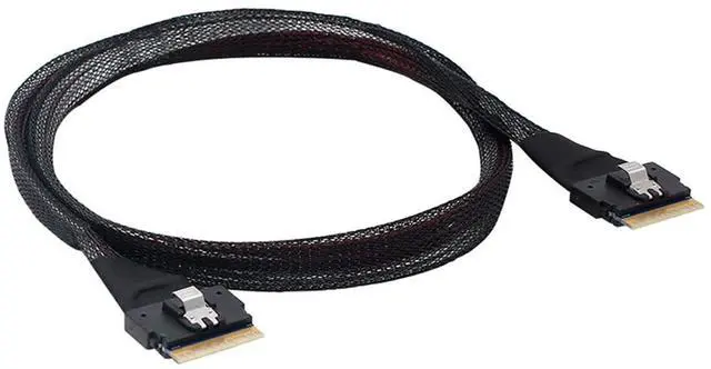 Alt view image 5 of 5 - Slimline SAS 4.0 SFF-8654 8i 74pin Cable PCI-E Ultraport Extension \u2013 32AWG 24G High-Speed Server Interconnect (1M)