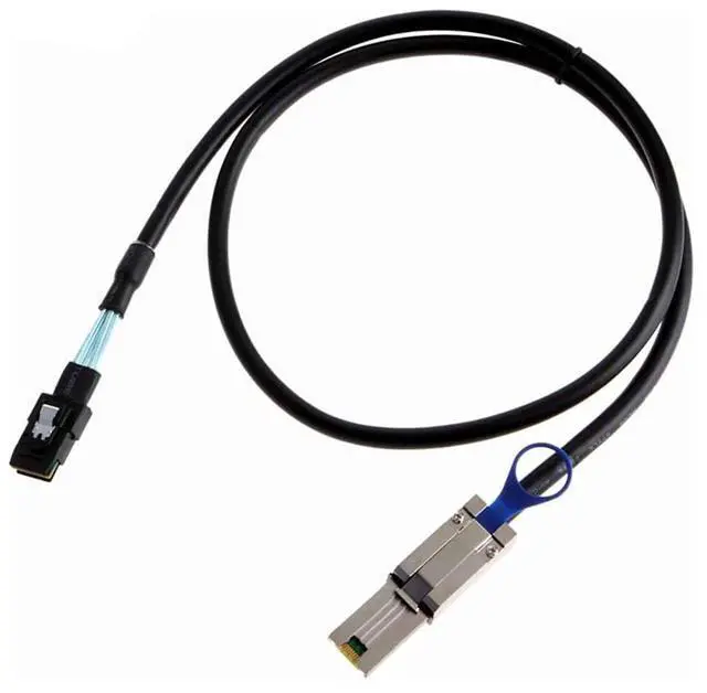 Main image of Mini SAS 8087 to SAS HD SFF 8088 Internal External Server Cable \u2013 6Gbps High Speed 28AWG Copper Data Transfer Cord, 10 Ohm Impedance (2M)