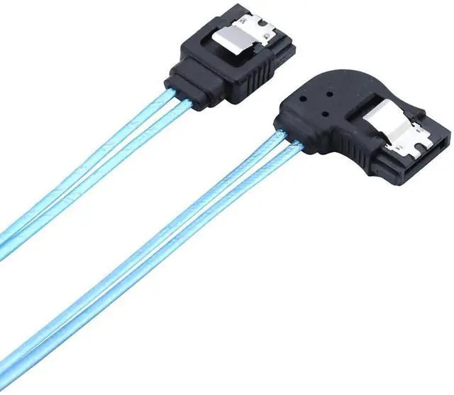 Alt view image 2 of 6 - SATA 7P Female Right Angle to SATA Female 180 Degree Cable \u2013 12Gbps SAS High Speed Server Hard Drive Connection, 30AWG Low-Loss Wire (0.3M)