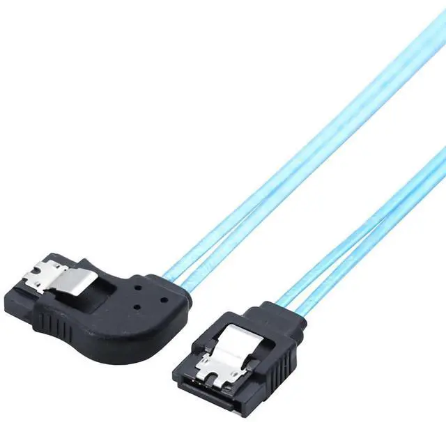 Alt view image 5 of 6 - SATA 7P Female Right Angle to SATA Female 180 Degree Cable \u2013 12Gbps SAS High Speed Server Hard Drive Connection, 30AWG Low-Loss Wire (0.3M)