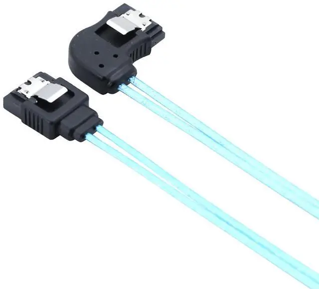 Alt view image 6 of 6 - SATA 7P Female Right Angle to SATA Female 180 Degree Cable \u2013 12Gbps SAS High Speed Server Hard Drive Connection, 30AWG Low-Loss Wire (0.3M)