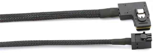 Alt view image 5 of 5 - Mini SAS HD SFF-8643 4i to SAS SFF-8087 Right Angle Cable  High Speed Internal Server Connection Cable, 30AWG, 10 Ohm (1M)