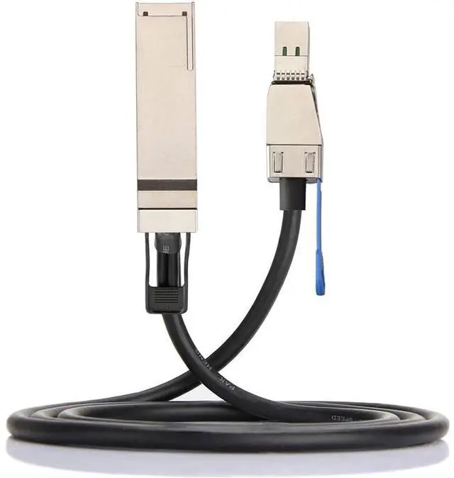Alt view image 2 of 5 - MiniSAS HD SFF-8644 to QSFP 40G SFF-8436 Server Cable \u2014 12Gbps 28AWG 10 Ohm High-Speed Stacking Internal Connection Cable, Black (1M)