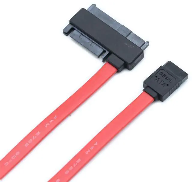 Alt view image 3 of 6 - SATA to SAS SFF-8482 Hard Drive Data Cable Compatible with Server HDD SSD  29+15 Pin to 7 Pin Female, 26AWG High Speed 6Gbps, Red Flat Connector (0.5m)