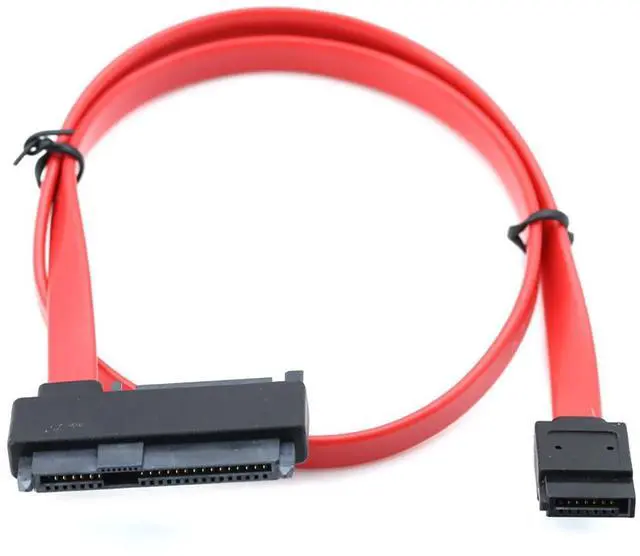 Alt view image 6 of 6 - SATA to SAS SFF-8482 Hard Drive Data Cable Compatible with Server HDD SSD  29+15 Pin to 7 Pin Female, 26AWG High Speed 6Gbps, Red Flat Connector (0.5m)