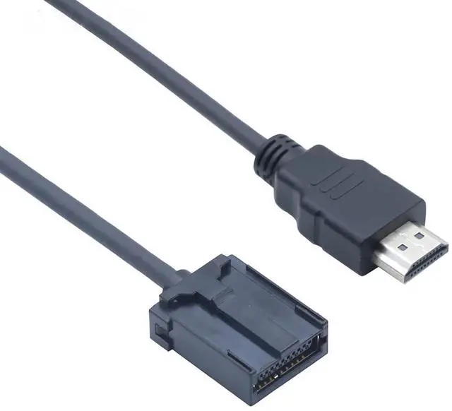 Alt view image 6 of 6 - EM Rear Plug to AM 1.4 Cable Male to Male Automotive HD Connection Compatible with HDMI 2.0 \u2013 4K Ultra HD High-Speed Car Display Cable, Shockproof Copper Wire (1m)