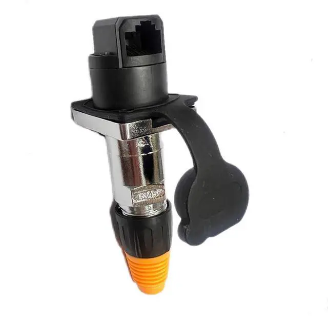 Alt view image 4 of 7 - RJ45 Shielded Panel Mount Connector Waterproof Cat6/Cat5e Ethernet Female to Female Coupler, 8P8C Network Socket with Gold-Plated Contacts and Thermoplastic Housing (2)