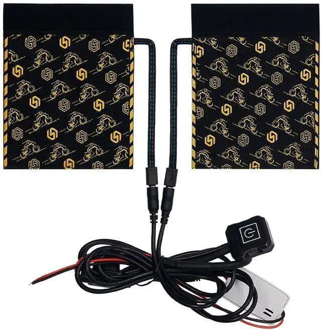 Main image of 20-90V Heated Motorcycle Handlebar Grips with Memory Function, 6 Temperature Levels, Waterproof Kevlar & PET Heating Film, Yellow-Edge Design  for Motorcycles, Scooters, ATVs