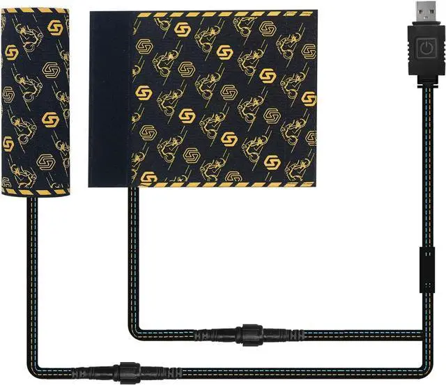 Main image of USB Heated Motorcycle Handlebar Grips 5V with 6-Level Temperature Control and Memory Yellow Aramid Fiber Hand Warmers with Waterproof Switch, Mount, Compatible with Motorbikes, Scooters, ATVs