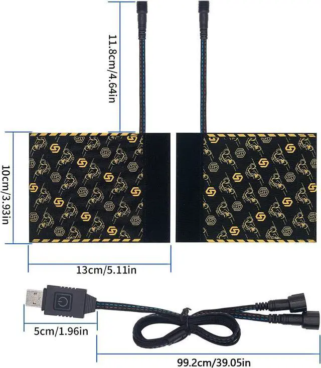 Alt view image 7 of 7 - USB Heated Motorcycle Handlebar Grips 5V with 6-Level Temperature Control and Memory Yellow Aramid Fiber Hand Warmers with Waterproof Switch, Mount, Compatible with Motorbikes, Scooters, ATVs