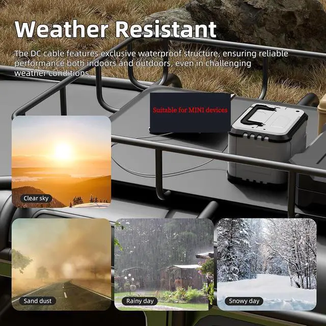 Alt view image 3 of 5 - DC Power Charging Cable Compatible with Starlink Mini \u2013 Outdoor Waterproof Power Extension Cord, Weather-Resistant (78.74, Inches)