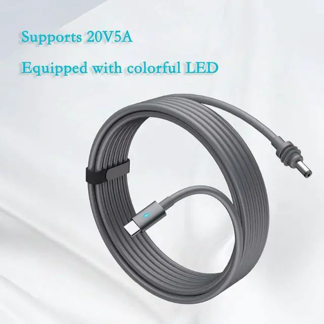 Alt view image 2 of 5 - Mini USB-C to DC Power Cable Compatible with Starlink Mini, 100W with Colorful Breathing Light \u2013 Waterproof Zinc Alloy Power Cord (118.11, Inches)