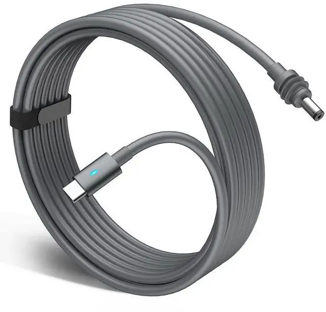 Main image of Mini USB-C to DC Power Cable Compatible with Starlink Mini, 100W with Colorful Breathing Light \u2013 Waterproof Zinc Alloy Power Cord (118.11, Inches)