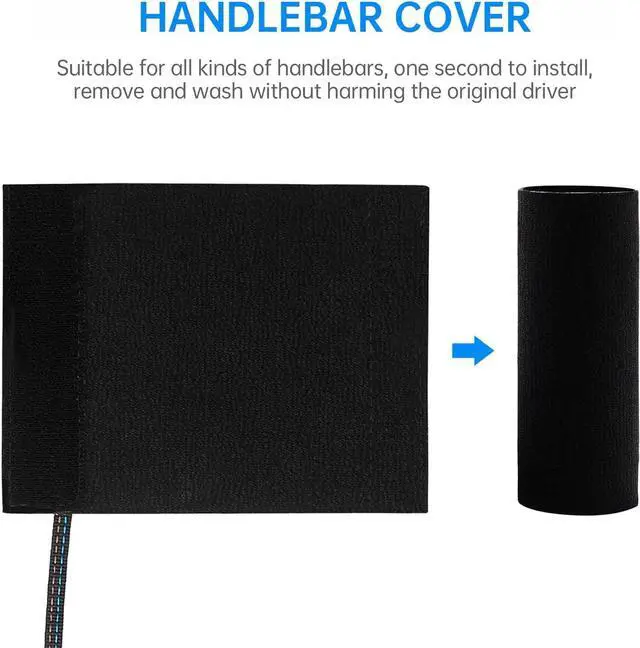 Alt view image 7 of 7 - USB Heated Motorcycle Handlebar Grips 5V with 6-Level Temperature Control and Memory, Aramid Fiber Hand Warmers with Waterproof Switch, Mount, Compatible with Motorbikes, Scooters, ATVs