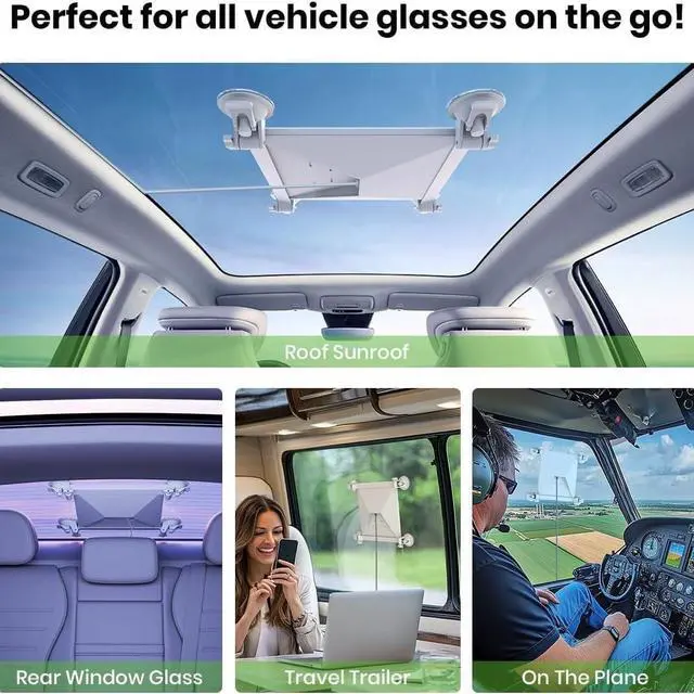 Alt view image 4 of 5 - Mini Sunroof Suction Cup Car Mount Compatible with Starlink Mini Vehicle Glass Satellite Antenna Holder, Sturdy and Secure Installation