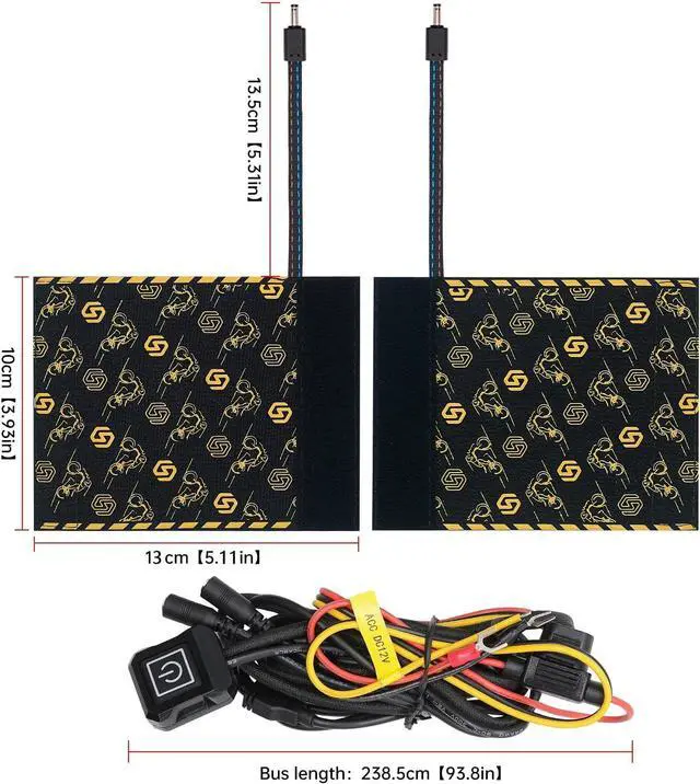 Alt view image 2 of 7 - Heated Motorcycle Handlebar Grips 12V with 5+1 Level Temperature Control and Memory Aramid Fiber Hand Warmers with Mount, Acc Connection, IP67 Waterproof, Easy Install for All 12V Motorbikes