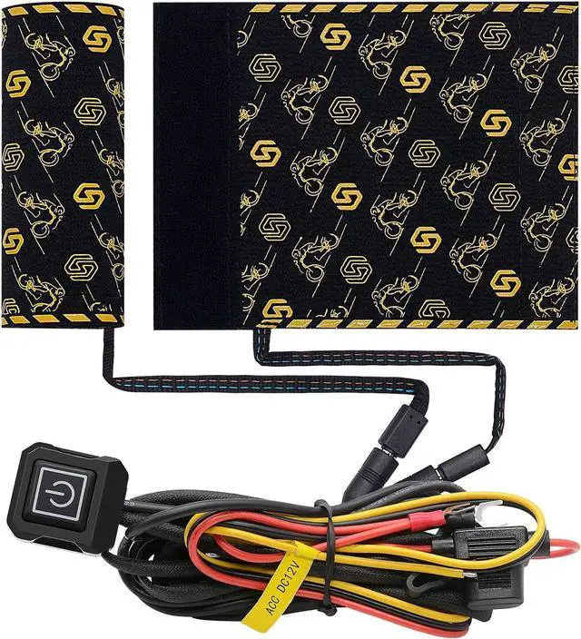 Alt view image 3 of 7 - Heated Motorcycle Handlebar Grips 12V with 5+1 Level Temperature Control and Memory Aramid Fiber Hand Warmers with Mount, Acc Connection, IP67 Waterproof, Easy Install for All 12V Motorbikes