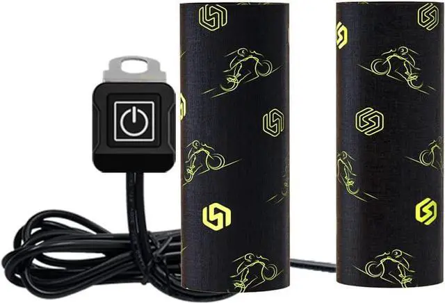 Main image of Heated Motorcycle Handlebar Grips 12V with Smart Temperature Control 3-Level Adjustable Aramid Fiber Hand Warmers with Mount, IP67 Waterproof, Anti-Slip Pattern Design for All 12V Motorbikes