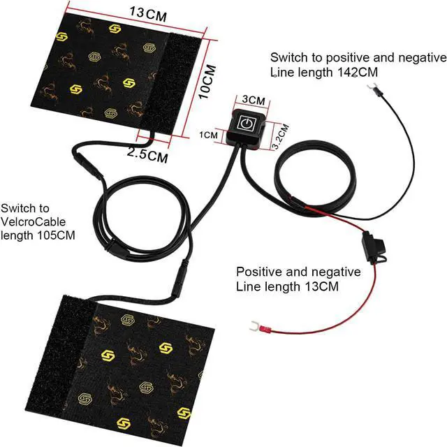 Alt view image 2 of 7 - Heated Motorcycle Handlebar Grips 12V with Smart Temperature Control 3-Level Adjustable Aramid Fiber Hand Warmers with Mount, IP67 Waterproof, Anti-Slip Pattern Design for All 12V Motorbikes