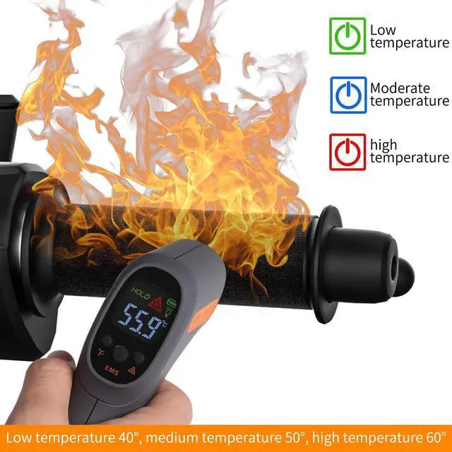 Alt view image 3 of 7 - Heated Motorcycle Handlebar Grips 12V with Smart Temperature Control 3-Level Adjustable Aramid Fiber Hand Warmers with Mount, IP67 Waterproof, Easy Installation for All 12V Motorbikes
