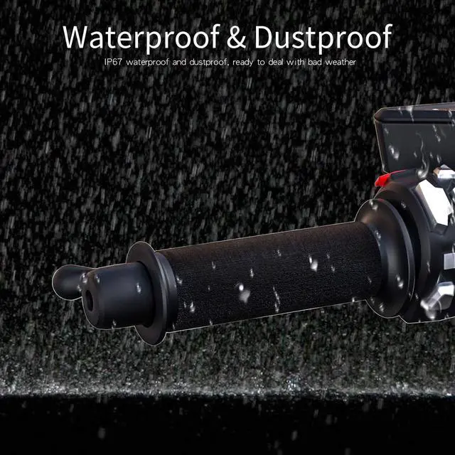 Alt view image 5 of 7 - Heated Motorcycle Handlebar Grips 12V with Smart Temperature Control 3-Level Adjustable Aramid Fiber Hand Warmers with Mount, IP67 Waterproof, Easy Installation for All 12V Motorbikes