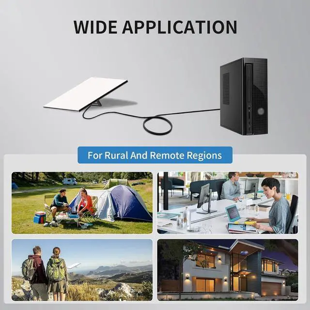 Alt view image 3 of 5 - Ethernet Cable Compatible with Starlink Mini, 8P8C Plug, Pure Copper Core, CAT6 Network Cable Compatible with PS5, PC, Laptop, Router, Outdoor Use (118.11, Inches)