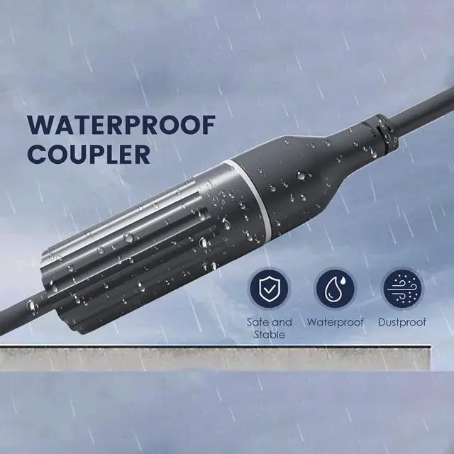 Alt view image 3 of 7 - CAT6 Extension Cable with RJ45 Waterproof Coupler, Compatible with Starlink Gen 3 and Mini, 8P8C Interface, 0.3M/12in Length, IP68 Waterproof Dustproof, Pure Copper Core, Durable 5000+ Plug Cycles