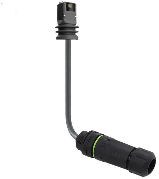 Main image of 1Piece CAT6 Extension Cable with 8P8C Connector, Compatible with Starlink Gen 3, 0.305M/12in Length, IP68 Waterproof, Pure Copper Core, Zinc Alloy Module, 1000M Protocol Support