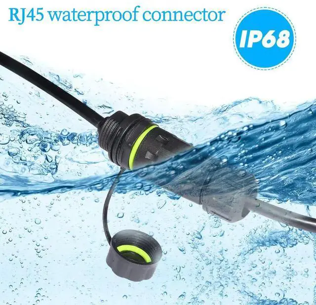 Alt view image 6 of 7 - 1Piece CAT6 Extension Cable with 8P8C Connector, Compatible with Starlink Gen 3, 0.305M/12in Length, IP68 Waterproof, Pure Copper Core, Zinc Alloy Module, 1000M Protocol Support