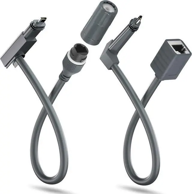 Main image of 20-Pin to RJ45 Waterproof Extension Cable Compatible with Starlink Gen2 Router Ethernet Adapter, CAT6e Network Cable Support, 0.235m/9.25in, Outdoor Dustproof Coupler