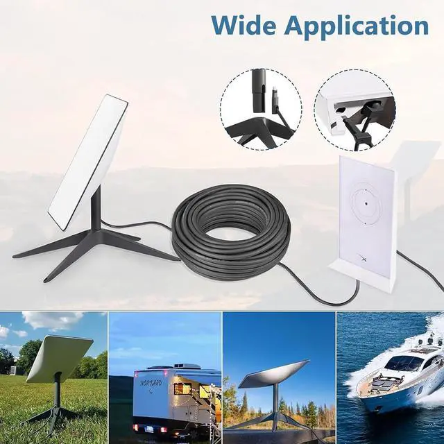 Alt view image 4 of 7 - Replacement Cable for Star Gen2 V2 Satellite System, Compatible with Starlink Rectangular Dishy, CAT5E Type-D Mini Connector, Outdoor Durable Weatherproof Cable (196.85, Inches)