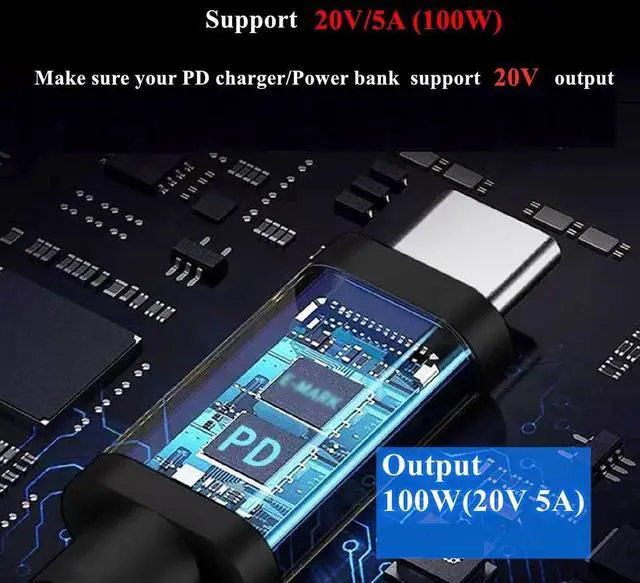 Alt view image 6 of 6 - 3-in-1 Power Cable for Mini Satellite System, Compatible with Starlink Mini, for USB-C/DC/Car Power Adapter to DC Adapter, Built-in PD E-Mark-Compatible Chip, 20V/5A 100W Output (393.7, Inches)