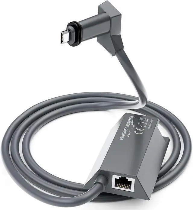 Main image of Ethernet Adapter Gen2 Compatible with Starlink Router and Dish, Type-D Mini Plug to RJ45 GIGA-BIT LAN Adapter, 3FT Heavy-Duty, Compatible with PC, TV, Game Console, Printer, VoIP, Camera