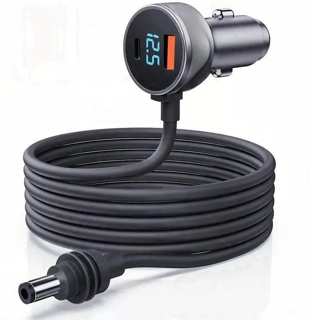 Main image of Mini Digital Multi-Function Car Cigarette Lighter Adapter \u2013 30W USB-C & USB-A Output, Compatible with Starlink Mini (78.74 in)