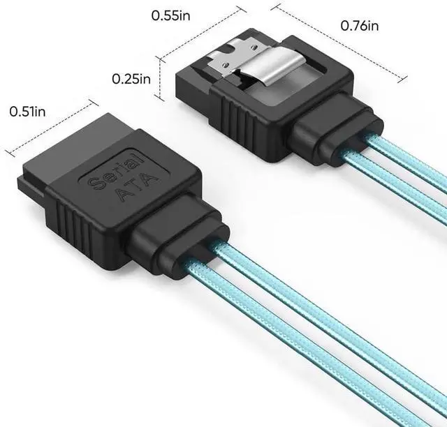 Alt view image 3 of 6 - SATA 7-Pin Female to SATA 7-Pin Female SAS High-Speed Cable  12Gbps Data Rate | 30AWG | Server & Hard Drive Connection (39.37, Inches)