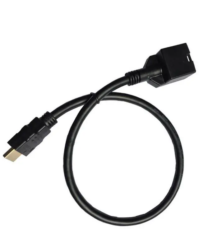 Alt view image 5 of 6 - Type E Female to Type A Male 19-Pin Cable Compatible with HDMI 4K High-Definition Car-Grade Connection Cable | 1.4 Version | Anti-Vibration (19.68, Inches)