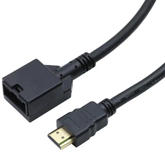 Alt view image 2 of 6 - Type E Female to Type A Male 19-Pin Cable Compatible with HDMI 4K High-Definition Car-Grade Connection Cable | 1.4 Version | Anti-Vibration (19.68, Inches)