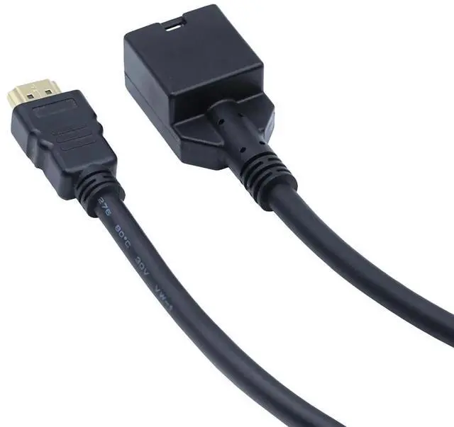 Alt view image 4 of 6 - Type E Female to Type A Male 19-Pin Cable Compatible with HDMI 4K High-Definition Car-Grade Connection Cable | 1.4 Version | Anti-Vibration (19.68, Inches)