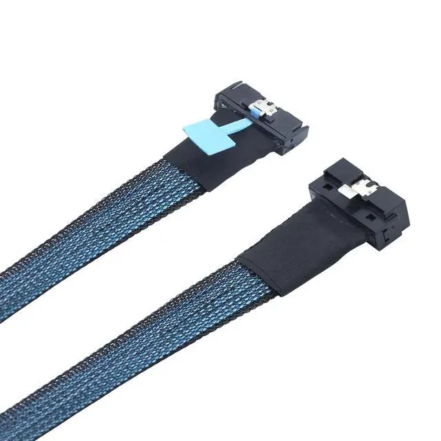 Alt view image 5 of 5 - PCIE5.0 MCIO 8X to LP SlimSAS SFF-8654 74P High-Speed Server Cable \u2013 24G Single-Channel, Low Profile (19.68, Inches)