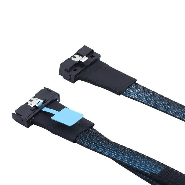 Alt view image 3 of 5 - PCIE5.0 MCIO 8X to LP SlimSAS SFF-8654 74P High-Speed Server Cable \u2013 24G Single-Channel, Low Profile (19.68, Inches)