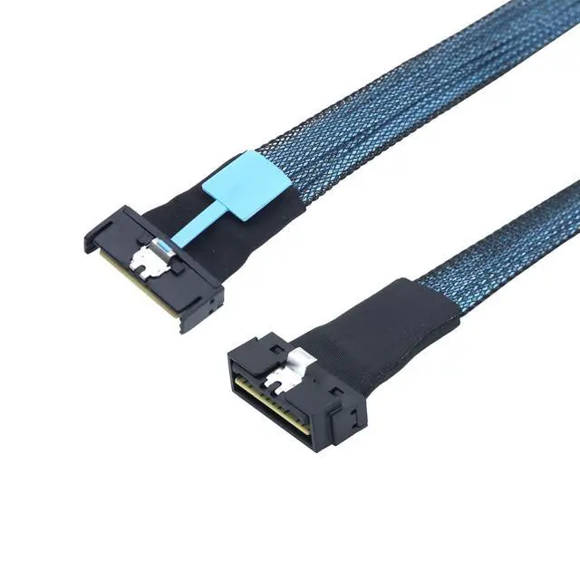 Alt view image 4 of 5 - PCIE5.0 MCIO 8X to LP SlimSAS SFF-8654 74P High-Speed Server Cable \u2013 24G Single-Channel, Low Profile (19.68, Inches)