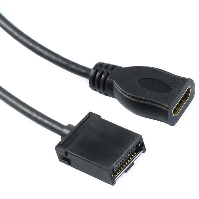 Alt view image 6 of 6 - Type E Male to AF Female Cable \u2013Compatible with HDMI Automotive-Grade 4K Ultra HD Video Transmission Cable (27.56, Inches)