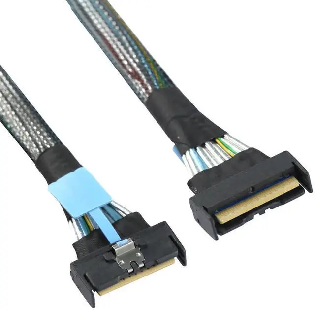 Main image of Slimline SAS MCIO SFF-8654 8i 74P PCIe 5.0 to MCIO 8654 High-Speed Server Cable (19.68, Inches)