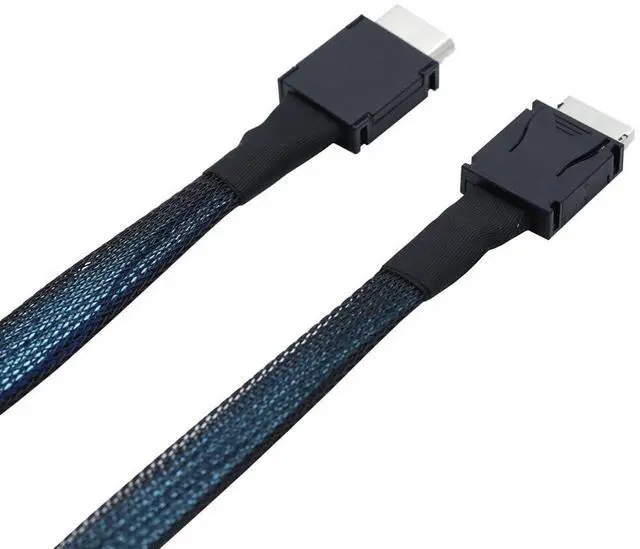 Alt view image 6 of 6 - PCIe Oculink SFF-8611 4i to Mini SAS SFF-8611 4i Server High-Speed Cable (19.68, Inches)