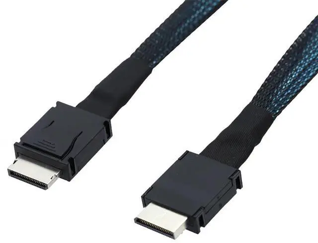 Alt view image 2 of 6 - PCIe Oculink SFF-8611 4i to Mini SAS SFF-8611 4i Server High-Speed Cable (19.68, Inches)