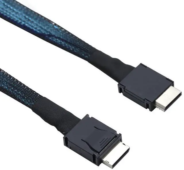 Alt view image 4 of 6 - PCIe Oculink SFF-8611 4i to Mini SAS SFF-8611 4i Server High-Speed Cable (19.68, Inches)